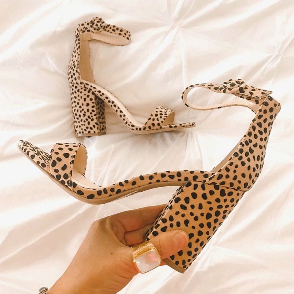 NEW Leopard Print Block Heel